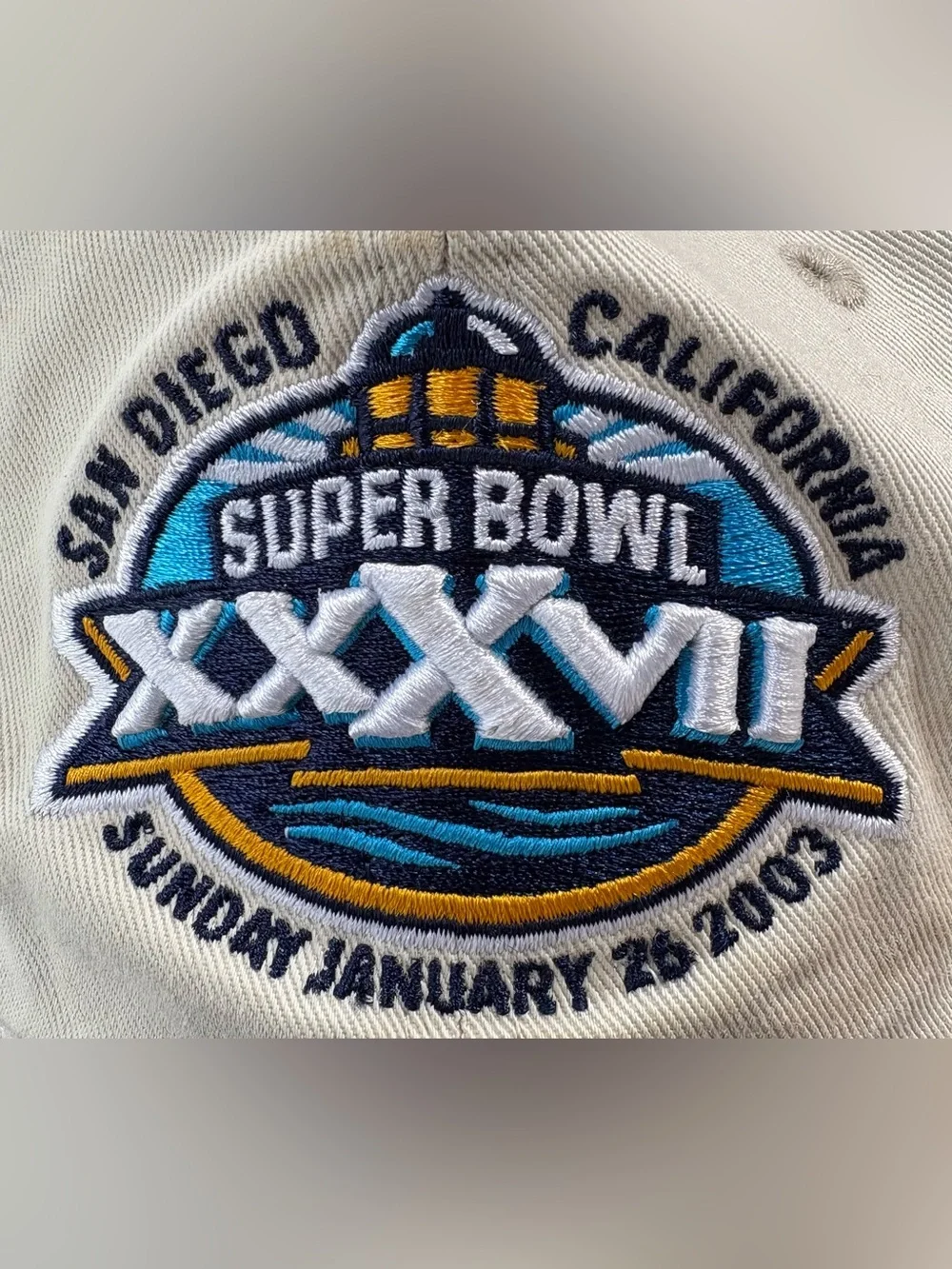 NWT Reebok Super Bowl XXXVII (37) Hat Cap San Diego 2003 NFL Deadstock Strapback